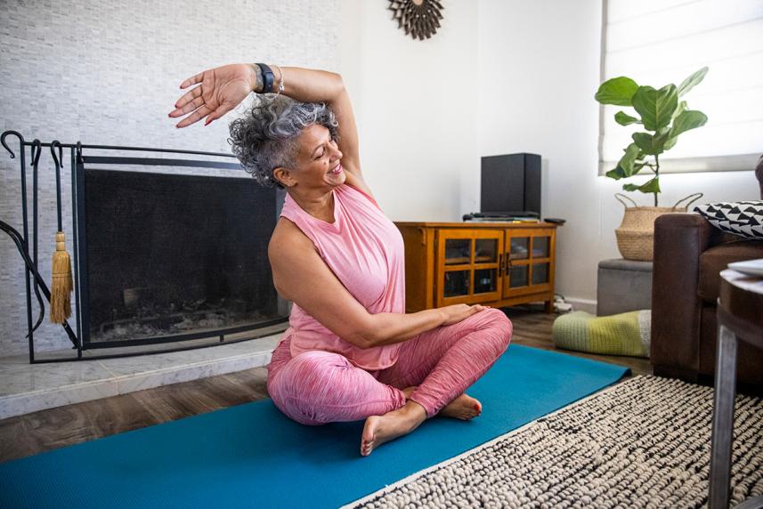 Woman doing yoga